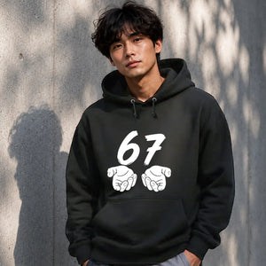 Vintage 67 Number Graphic Birthday Gift Unisex Hoodie