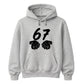 Vintage 67 Number Graphic Birthday Gift Unisex Hoodie