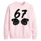 Vintage 67 Number Graphic Birthday Gift Unisex Sweatshirt
