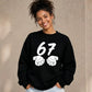 Vintage 67 Number Graphic Birthday Gift Unisex Sweatshirt