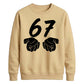 Vintage 67 Number Graphic Birthday Gift Unisex Sweatshirt