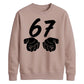 Vintage 67 Number Graphic Birthday Gift Unisex Sweatshirt