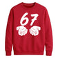 Vintage 67 Number Graphic Birthday Gift Unisex Sweatshirt
