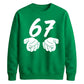Vintage 67 Number Graphic Birthday Gift Unisex Sweatshirt