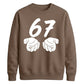 Vintage 67 Number Graphic Birthday Gift Unisex Sweatshirt