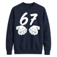 Vintage 67 Number Graphic Birthday Gift Unisex Sweatshirt