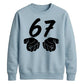 Vintage 67 Number Graphic Birthday Gift Unisex Sweatshirt