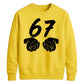 Vintage 67 Number Graphic Birthday Gift Unisex Sweatshirt
