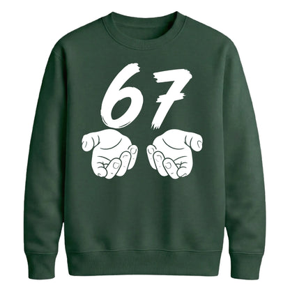 Vintage 67 Number Graphic Birthday Gift Unisex Sweatshirt