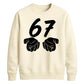 Vintage 67 Number Graphic Birthday Gift Unisex Sweatshirt