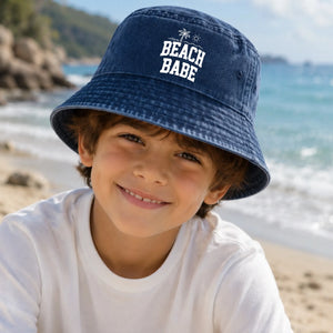 Vintage Beach Babe Palm Tree Sun Summer Kids hat