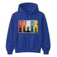 Vintage Retro Stripes Gamer Silhouette Graphic Unisex Hoodie