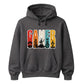 Vintage Retro Stripes Gamer Silhouette Graphic Unisex Hoodie