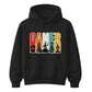 Vintage Retro Stripes Gamer Silhouette Graphic Unisex Hoodie