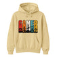 Vintage Retro Stripes Gamer Silhouette Graphic Unisex Hoodie
