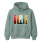 Vintage Retro Stripes Gamer Silhouette Graphic Unisex Hoodie