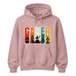 Vintage Retro Stripes Gamer Silhouette Graphic Unisex Hoodie