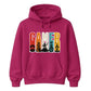 Vintage Retro Stripes Gamer Silhouette Graphic Unisex Hoodie