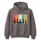 Vintage Retro Stripes Gamer Silhouette Graphic Unisex Hoodie