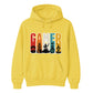 Vintage Retro Stripes Gamer Silhouette Graphic Unisex Hoodie