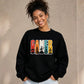 Vintage Retro Stripes Gamer Silhouette Graphic Unisex Sweatshirt