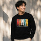 Vintage Retro Stripes Gamer Silhouette Graphic Unisex Sweatshirt