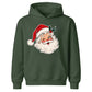 Vintage Winking Santa Claus Face Christmas Kids Hoodie