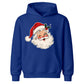 Vintage Winking Santa Claus Face Christmas Kids Hoodie
