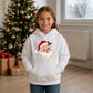 Vintage Winking Santa Claus Face Christmas Kids Hoodie