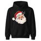 Vintage Winking Santa Claus Face Christmas Kids Hoodie