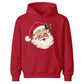 Vintage Winking Santa Claus Face Christmas Kids Hoodie
