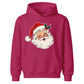 Vintage Winking Santa Claus Face Christmas Kids Hoodie
