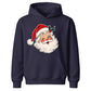Vintage Winking Santa Claus Face Christmas Kids Hoodie