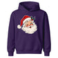 Vintage Winking Santa Claus Face Christmas Kids Hoodie