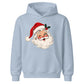 Vintage Winking Santa Claus Face Christmas Kids Hoodie