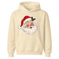 Vintage Winking Santa Claus Face Christmas Kids Hoodie