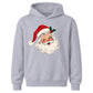 Vintage Winking Santa Claus Face Christmas Kids Hoodie