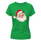 Vintage Winking Santa Graphic Christmas Ladies T-Shirt