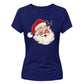 Vintage Winking Santa Graphic Christmas Ladies T-Shirt