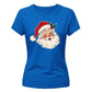 Vintage Winking Santa Graphic Christmas Ladies T-Shirt