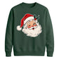 Vintage Winking Santa Graphic Christmas Unisex Sweatshirt