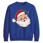 Vintage Winking Santa Graphic Christmas Unisex Sweatshirt