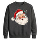 Vintage Winking Santa Graphic Christmas Unisex Sweatshirt