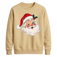 Vintage Winking Santa Graphic Christmas Unisex Sweatshirt