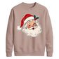 Vintage Winking Santa Graphic Christmas Unisex Sweatshirt