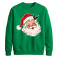 Vintage Winking Santa Graphic Christmas Unisex Sweatshirt