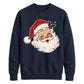 Vintage Winking Santa Graphic Christmas Unisex Sweatshirt