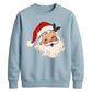 Vintage Winking Santa Graphic Christmas Unisex Sweatshirt