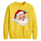 Vintage Winking Santa Graphic Christmas Unisex Sweatshirt