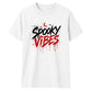 Dripping blood text spooky vibes Halloween Unisex t-shirt